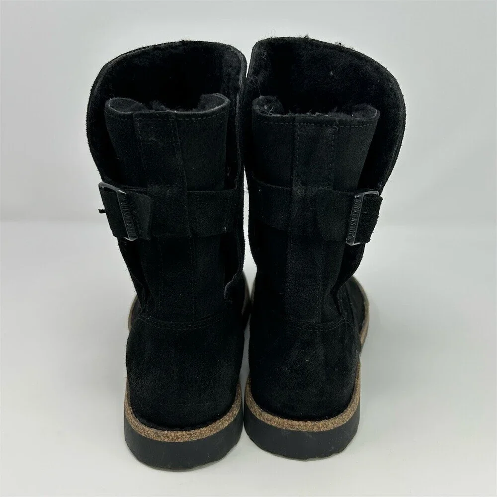 Birkenstock Uppsala Shearling Womens Mid-Calf Winter Boots Black Buckle EU 40 - Picture 8 of 11